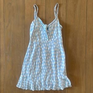 Cotton Candy Blue and White Mini Dress